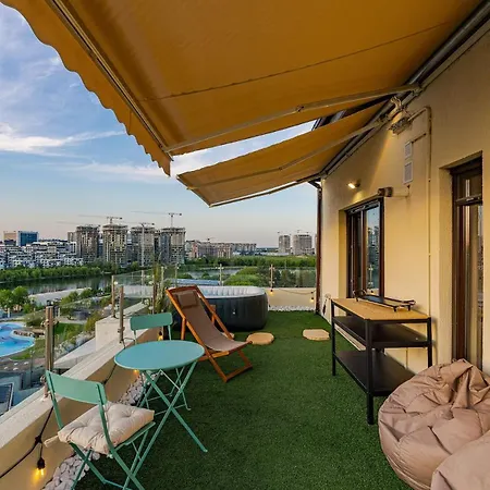 Apartment Downtown Floreasca Penthouse With Jacuzzi&sauna