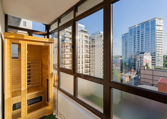 Downtown Floreasca Penthouse With Jacuzzi&sauna Апартаменты Бухарест