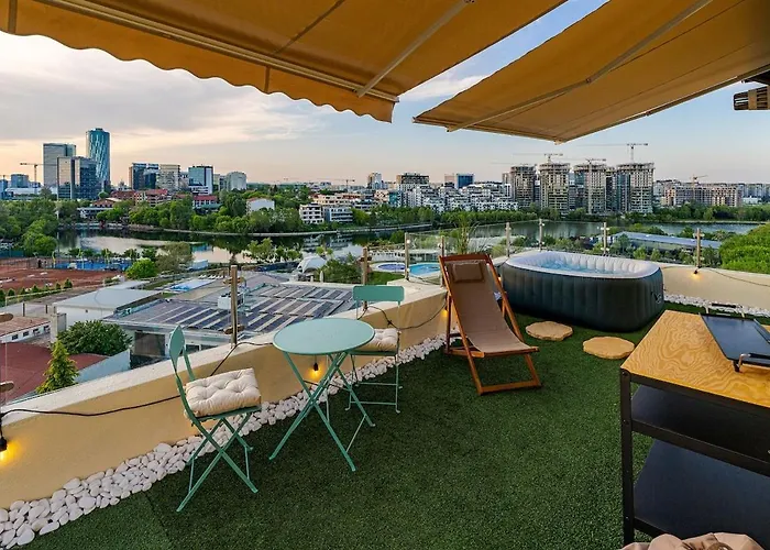 Downtown Floreasca Penthouse With Jacuzzi&sauna Bukarest