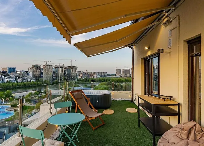Apartament Downtown Floreasca Penthouse With Jacuzzi&sauna