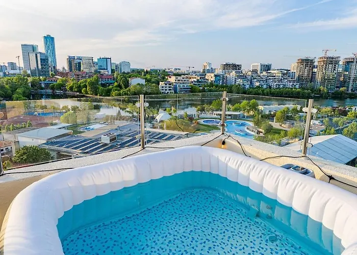 Downtown Floreasca Penthouse With Jacuzzi&sauna * Bucharest